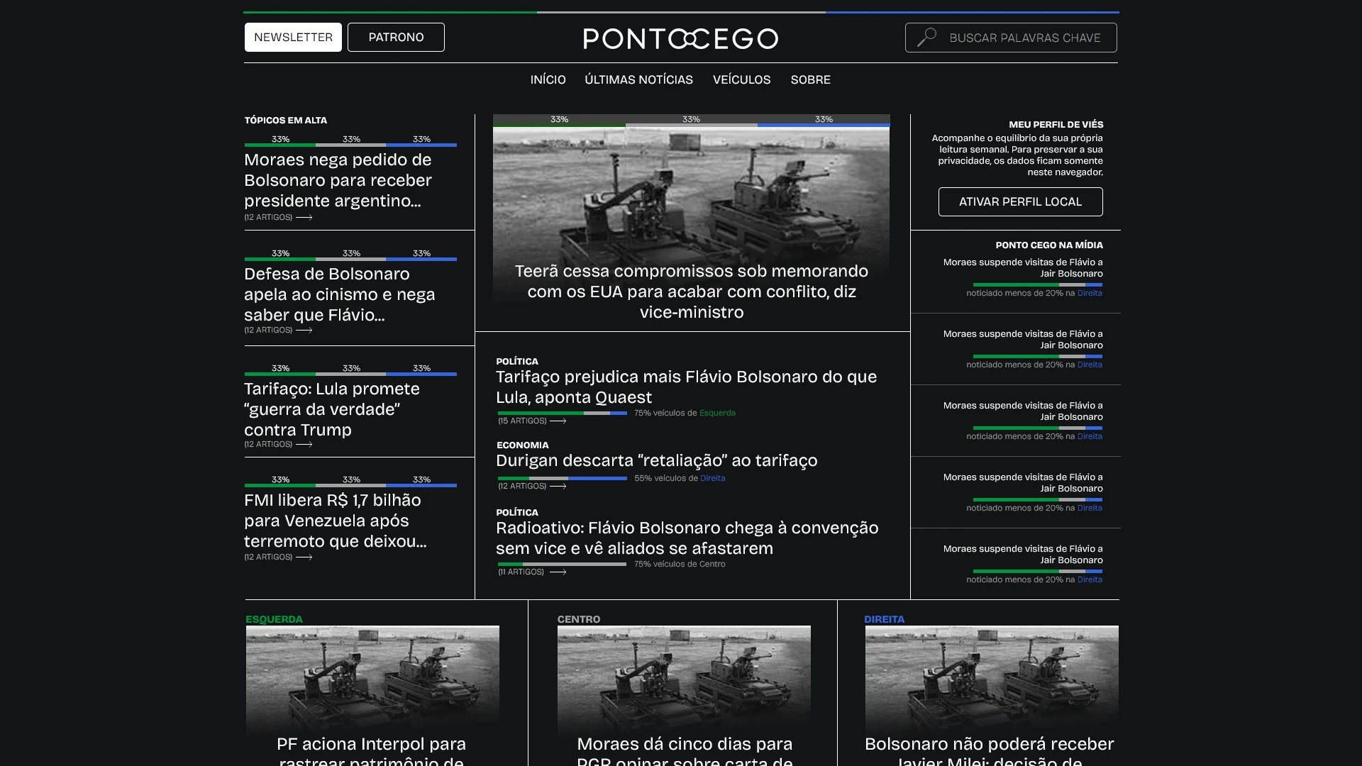 Ponto Cego final wireframe